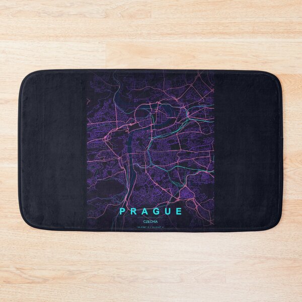 Item preview, Neon Style Map of Prague, Czechia designed and sold by Enea Kelo.