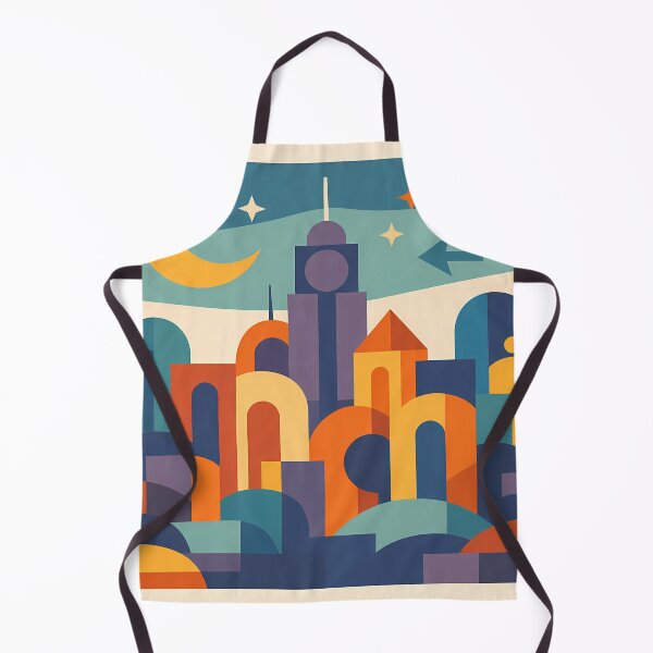 Item preview, Moonlit Geometric City of Arches and Stars designed and sold by InkSmithery.