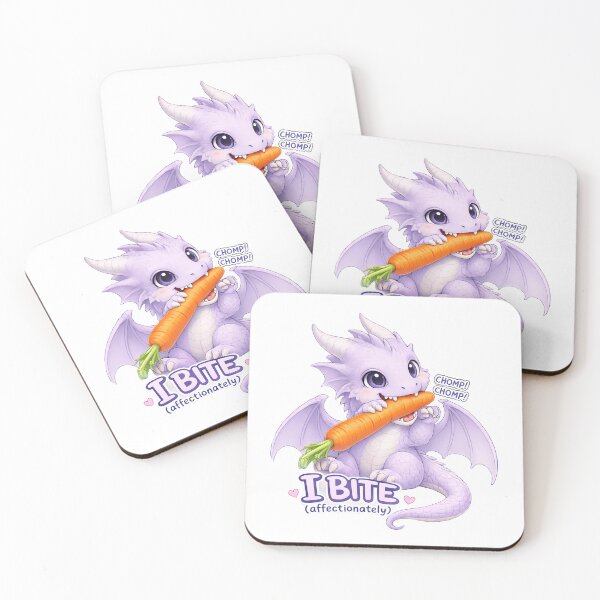 Item preview, “I Bite (Affectionately)” Cute Baby Dragon designed and sold by Hatchling Hollow.