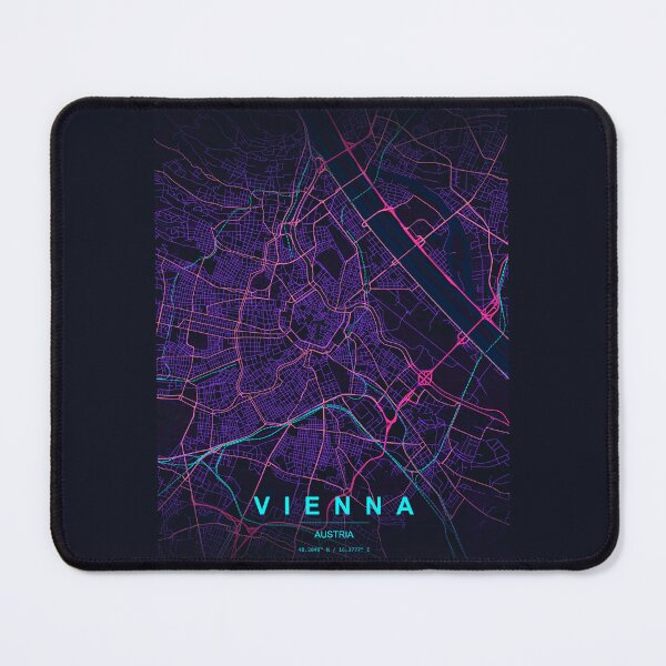 Item preview, Neon Style Map of Vienna, Austria designed and sold by Enea Kelo.
