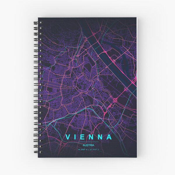 Item preview, Neon Style Map of Vienna, Austria designed and sold by Enea Kelo.