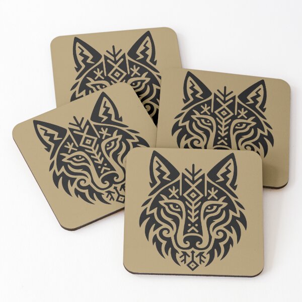 Item preview, Fenrir: Geometric Norse Wolf Runic Design designed and sold by JacquiTaylorArt.
