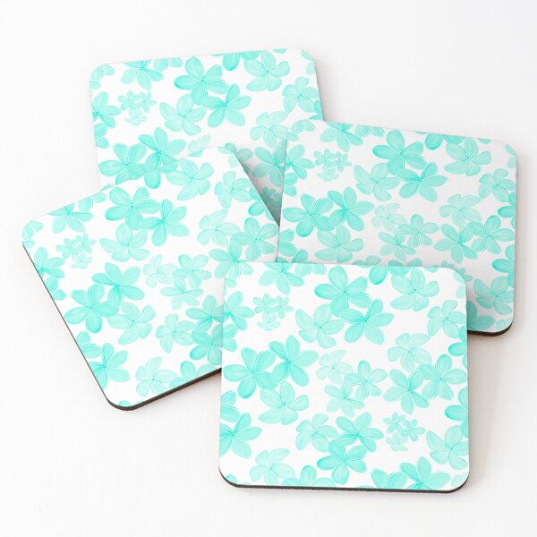 Item preview, Plumeria in Mint Tones on White designed and sold by PD-Coastal.