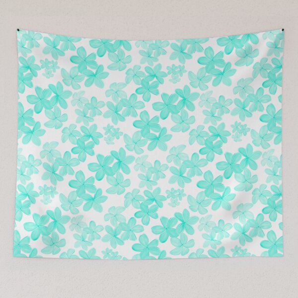 Item preview, Plumeria in Mint Tones on White designed and sold by PD-Coastal.