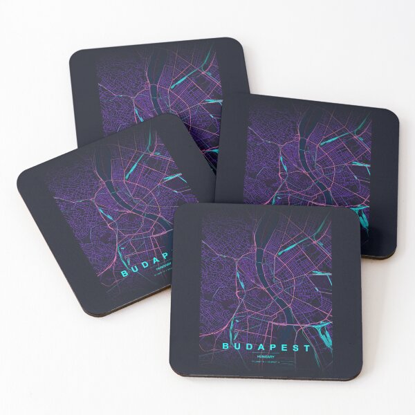 Item preview, Neon Style Map of Budapest, Hungary designed and sold by Enea Kelo.