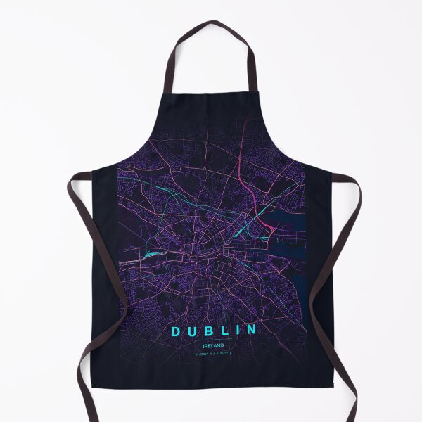 Item preview, Neon Style Map of Dublin, Ireland designed and sold by Enea Kelo.