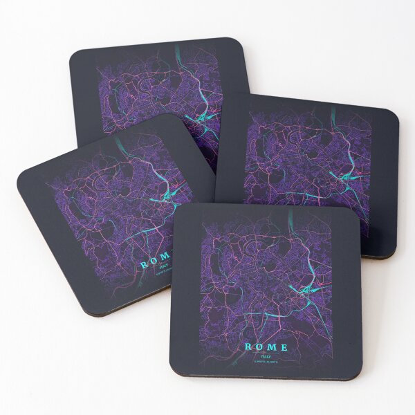 Item preview, Neon Style Map of Rome, Italy designed and sold by Enea Kelo.