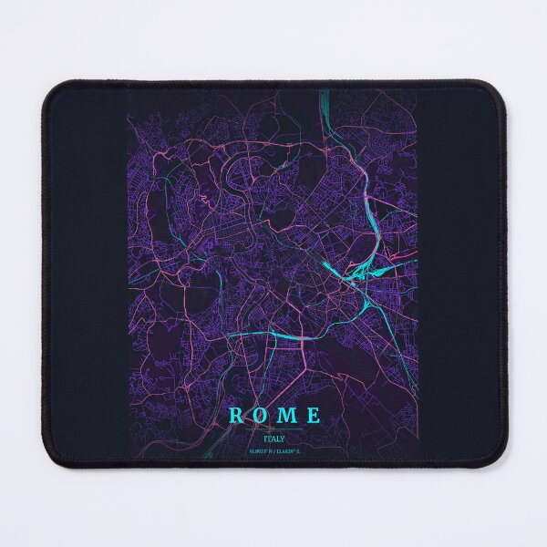 Item preview, Neon Style Map of Rome, Italy designed and sold by Enea Kelo.