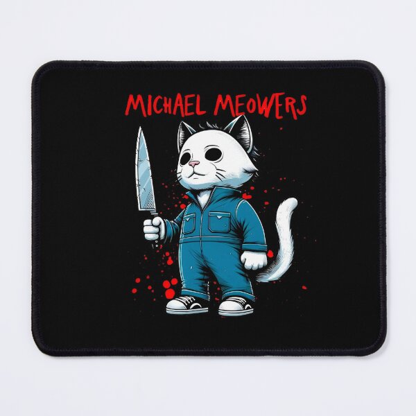 Item preview, Michael Meowers - Horror Cat with Knife designed and sold by by2pals.
