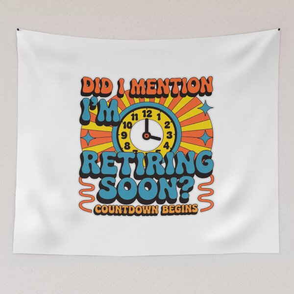 Item preview, Retirement Countdown – Funny Retro Clock Tee T-Shirt designed and sold by MerchlyMike.