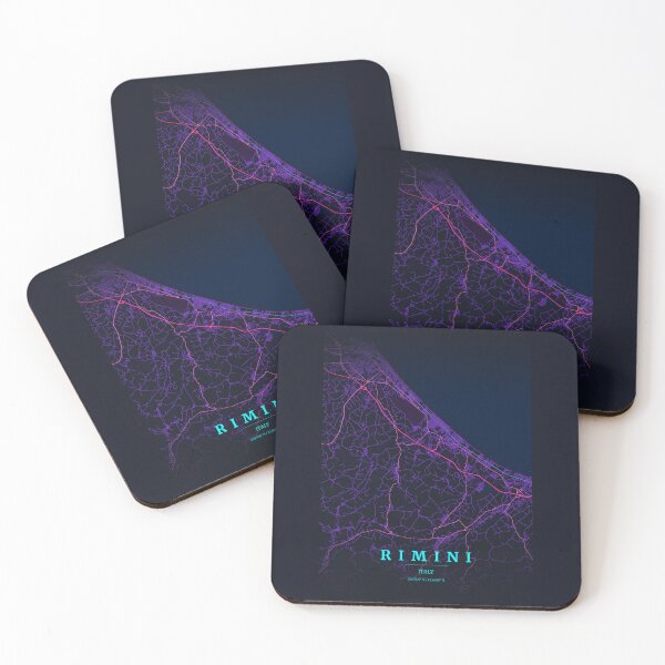 Item preview, Neon Style Map of Rimini, Italy designed and sold by Enea Kelo.