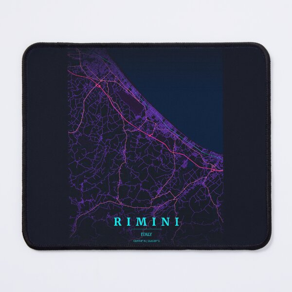 Item preview, Neon Style Map of Rimini, Italy designed and sold by Enea Kelo.