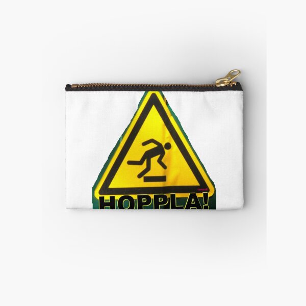 Item preview, Yellow warning sign with HOPPLA! designed and sold by ZoffArt-Shop.