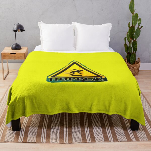 Item preview, Yellow warning sign with HOPPLA! designed and sold by ZoffArt-Shop.