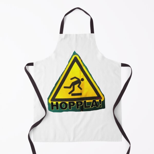Item preview, Yellow warning sign with HOPPLA! designed and sold by ZoffArt-Shop.