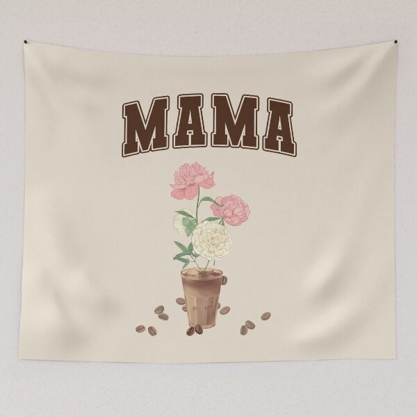 Item preview, MAMA Coffee & Flowers - Coffee Loving Mom Gift Design designed and sold by cabana.space.