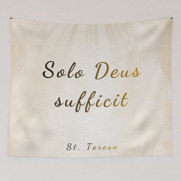 Item preview, God Alone Suffices - St. Teresa of Avila Saint Quote Art designed and sold by Très Joli Brothers.