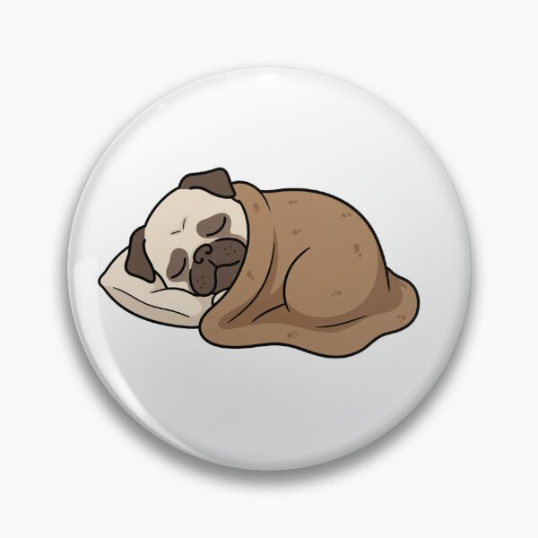 Item preview, Kawaii Pug sleeping Cute Sticker designed and sold by Cnajera.