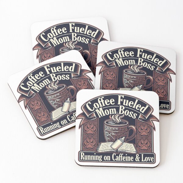 Item preview, Coffee Fueled Mom Boss Tee Running on Caffeine Love Gift designed and sold by YMLux.