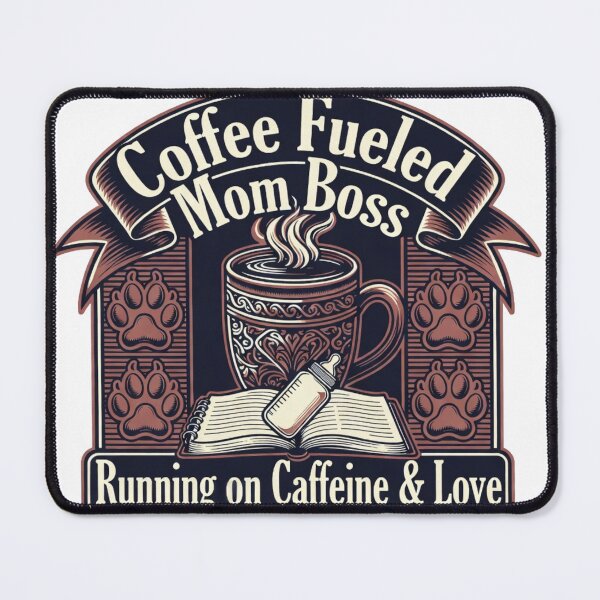 Item preview, Coffee Fueled Mom Boss Tee Running on Caffeine Love Gift designed and sold by YMLux.