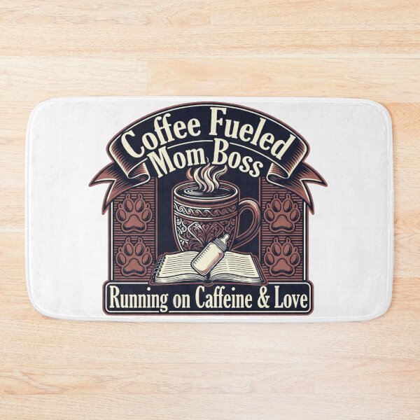 Item preview, Coffee Fueled Mom Boss Tee Running on Caffeine Love Gift designed and sold by YMLux.