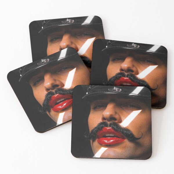 Item preview, Gay Cop Mustache Red Lipstick Police Hat designed and sold by ZhivanCrimson.