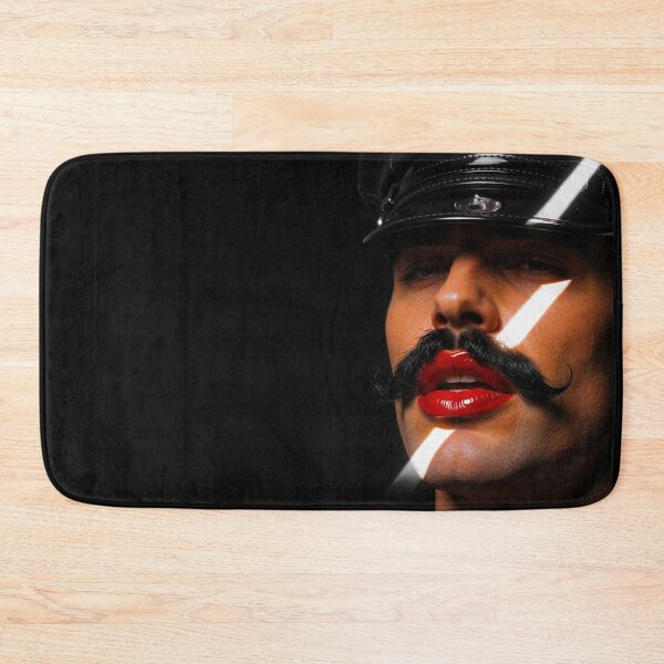Item preview, Gay Cop Mustache Red Lipstick Police Hat designed and sold by ZhivanCrimson.