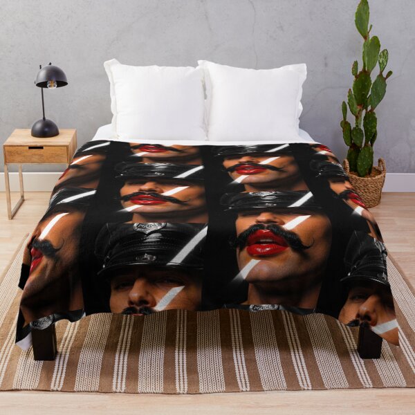 Item preview, Gay Cop Mustache Red Lipstick Police Hat designed and sold by ZhivanCrimson.