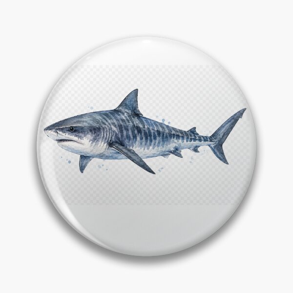 Item preview, Watercolor Tiger Shark designed and sold by MariahLovesSharks.