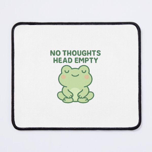 Item preview, No Thoughts Head Empty Frog Sticker – Cute Kawaii Meme Aesthetic designed and sold by YoYo-Pro STUDIO.