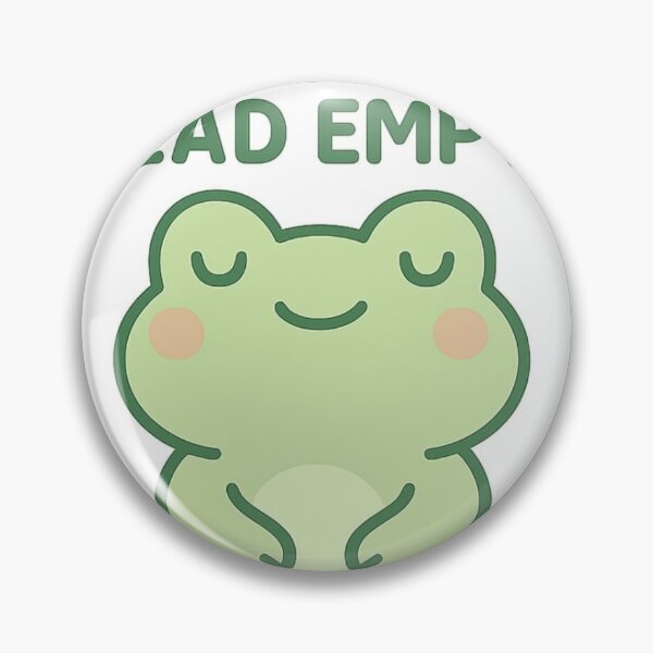 Item preview, No Thoughts Head Empty Frog Sticker – Cute Kawaii Meme Aesthetic designed and sold by YoYo-Pro STUDIO.