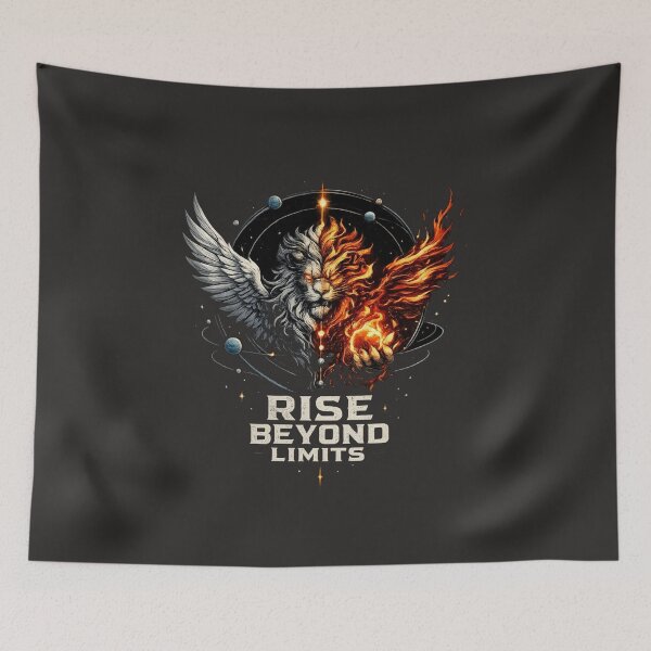 Item preview, Rise Beyond Limits Lion Fire Wings Graphic T-Shirts designed and sold by KDesignCrafts.