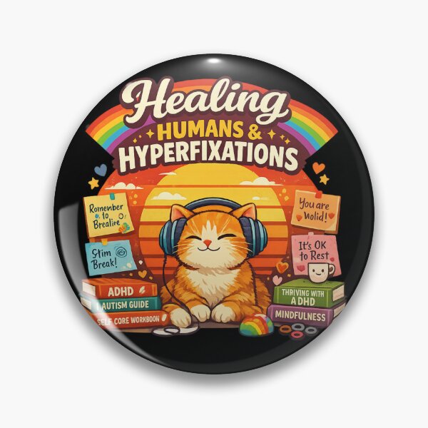 Item preview, Funny LGBTQ Neurodivergent Therapist Design ADHD Autism Friendly Healing Humans Hyper fixations Gift designed and sold by Im-Ara.