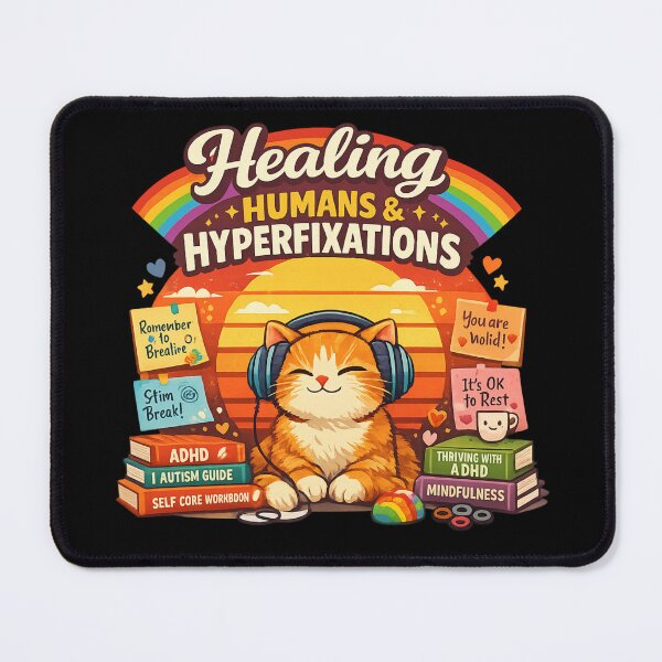 Item preview, Funny LGBTQ Neurodivergent Therapist Design ADHD Autism Friendly Healing Humans Hyper fixations Gift designed and sold by Im-Ara.