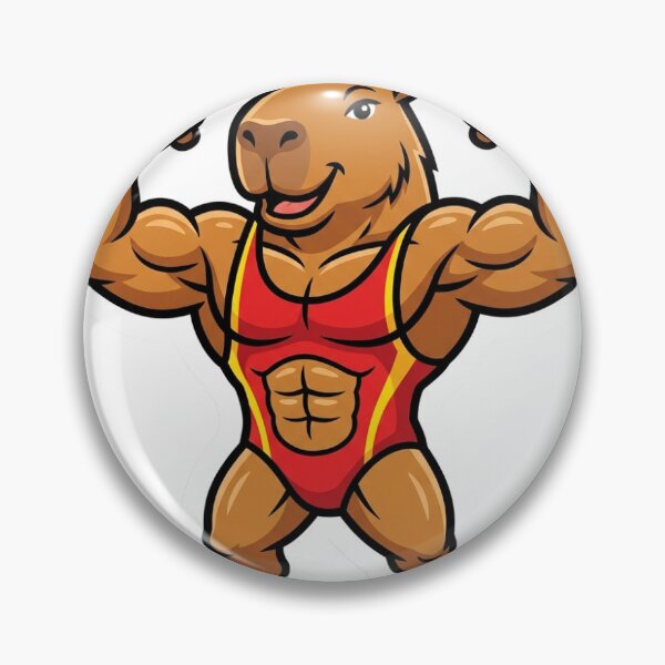 Item preview, Bodybuilder Capybara Flexing Muscles designed and sold by LambeLab.