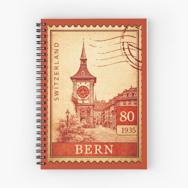 Artikelvorschau, Bern Zytglogge Vintage Briefmarke Postkarte Reisesouvenir Europa Schweiz entworfen und verkauft von Annika Shurafa.