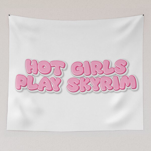 Item preview, Hot Girls Play Skyrim Pink Bubble Design designed and sold by girlgamerstudio.