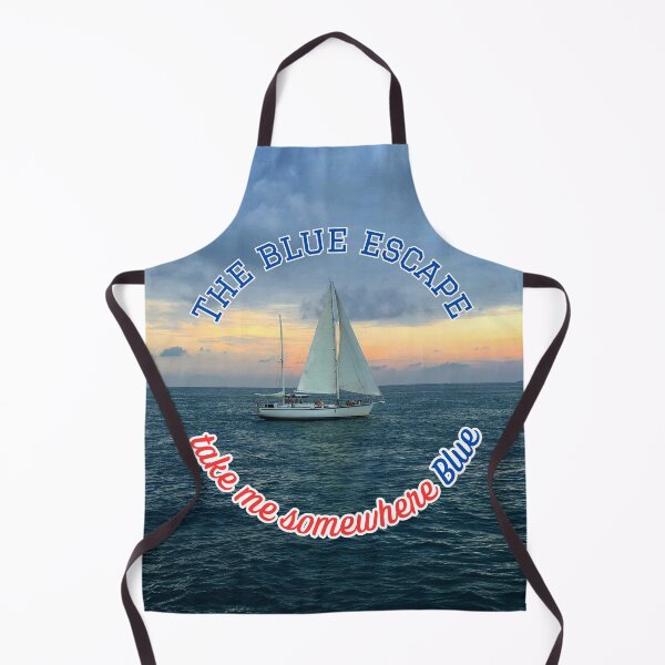 Item preview, The Blue Escape Take Me Somewhere Blue Sailing Boat Sea Waves Nautical designed and sold by LittleBigGifts.