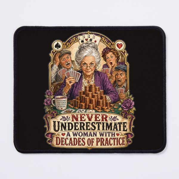 Item preview, Retirement Humor Art Design A Woman With Decades of Practice designed and sold by fantasticdesign.