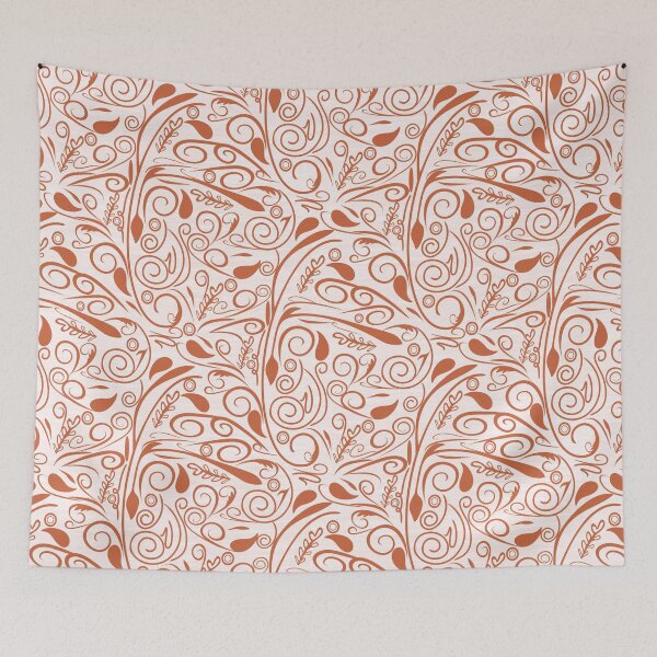 Item preview, Elegant Autumn Orange Swirls & Flourishes  designed and sold by amegaitdesign.