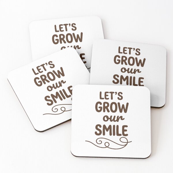Item preview, Let's Grow Our Smile Motivational Typography - Positive Mental Health Art designed and sold by zakman02.