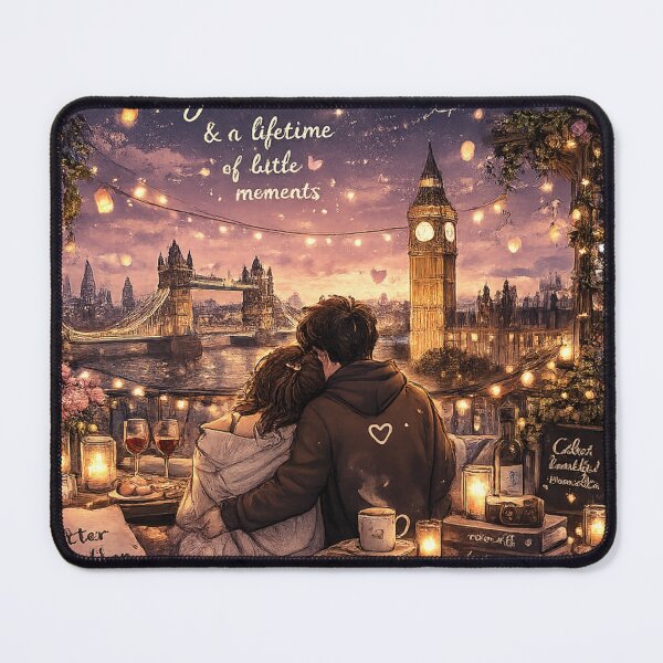 Item preview, Cute Kawaii Couple In London Terrace - "You, Me and a Lifetime of Little Moments" designed and sold by FluffiPopo.