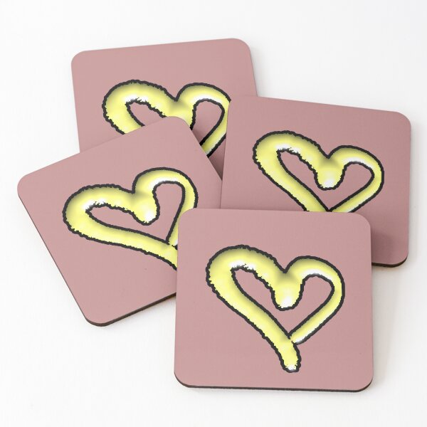 Item preview, Yellow Heart Doodle Love Friendship Aesthetic designed and sold by AstronautMerch.
