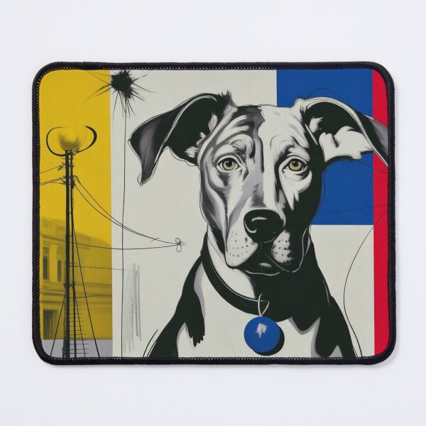Item preview, Dog in Colorful Cubist Style Painting designed and sold by RAISC.