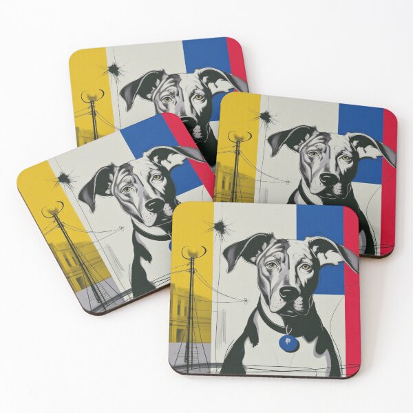 Item preview, Dog in Colorful Cubist Style Painting designed and sold by RAISC.