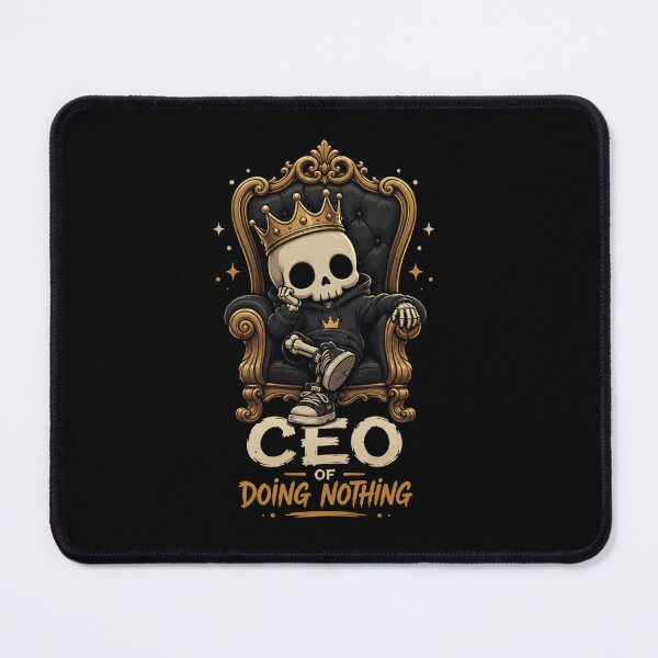 Item preview, Cute Skull King – CEO Of Doing Nothing Funny Dark Humor Skeleton T-Shirt Design designed and sold by LOLKart.