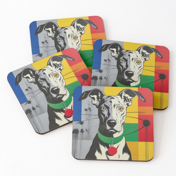 Item preview, Dog in Colorful Cubist Style Painting designed and sold by RAISC.