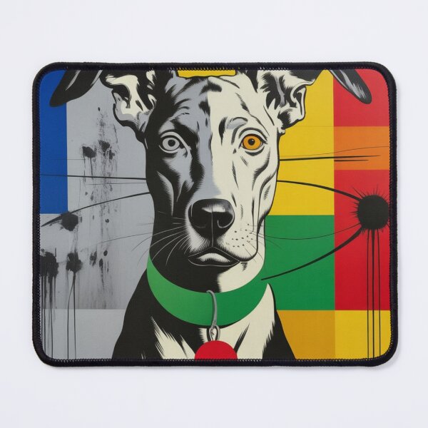 Item preview, Dog in Colorful Cubist Style Painting designed and sold by RAISC.