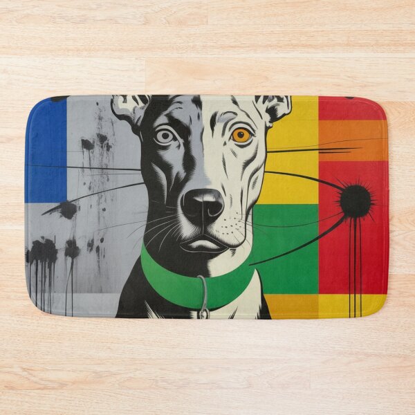 Item preview, Dog in Colorful Cubist Style Painting designed and sold by RAISC.