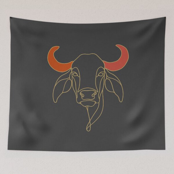 Item preview, Minimal Cow line art T-shirt | Gold Outline | Indigenous Breed Design designed and sold by HumpandHorns.